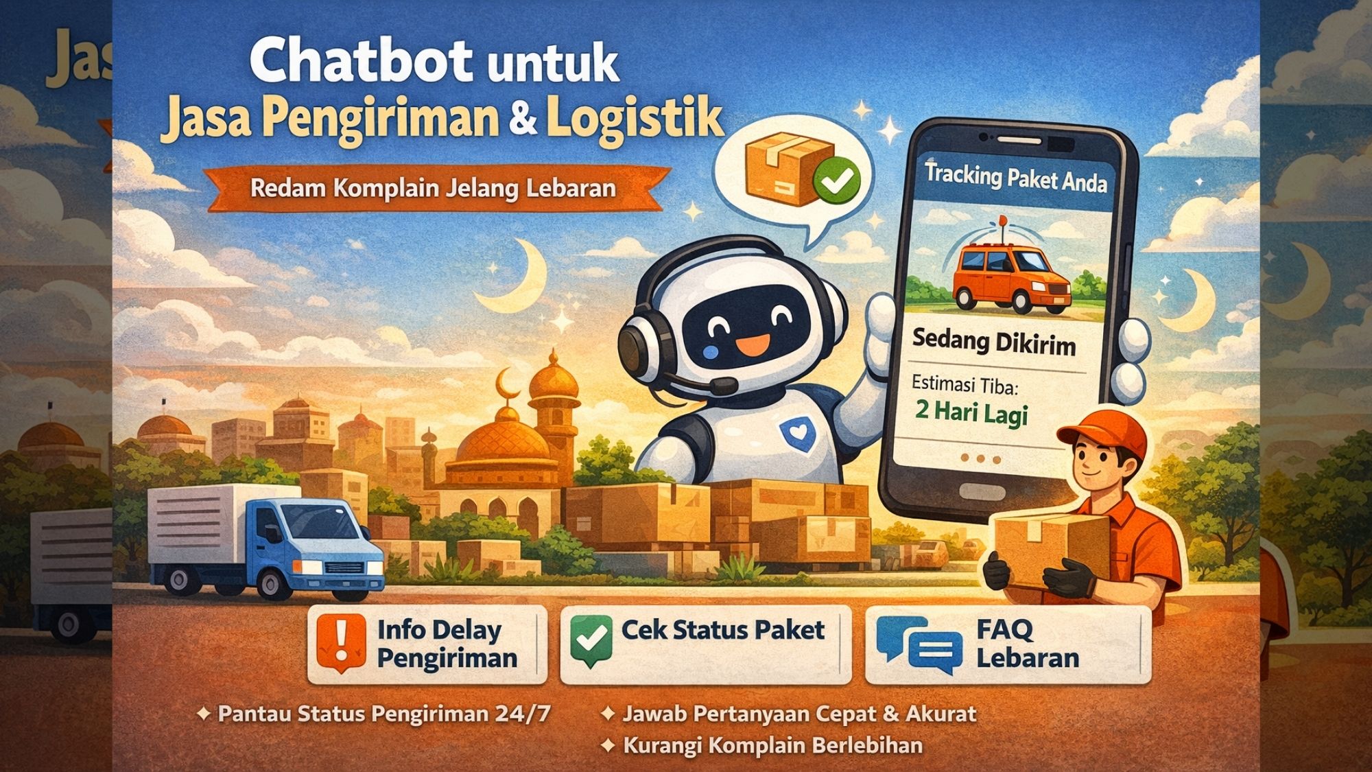 Jasa Pengiriman & Logistik: Kenapa Chatbot Jadi Kunci Redam Komplain Jelang Lebaran
