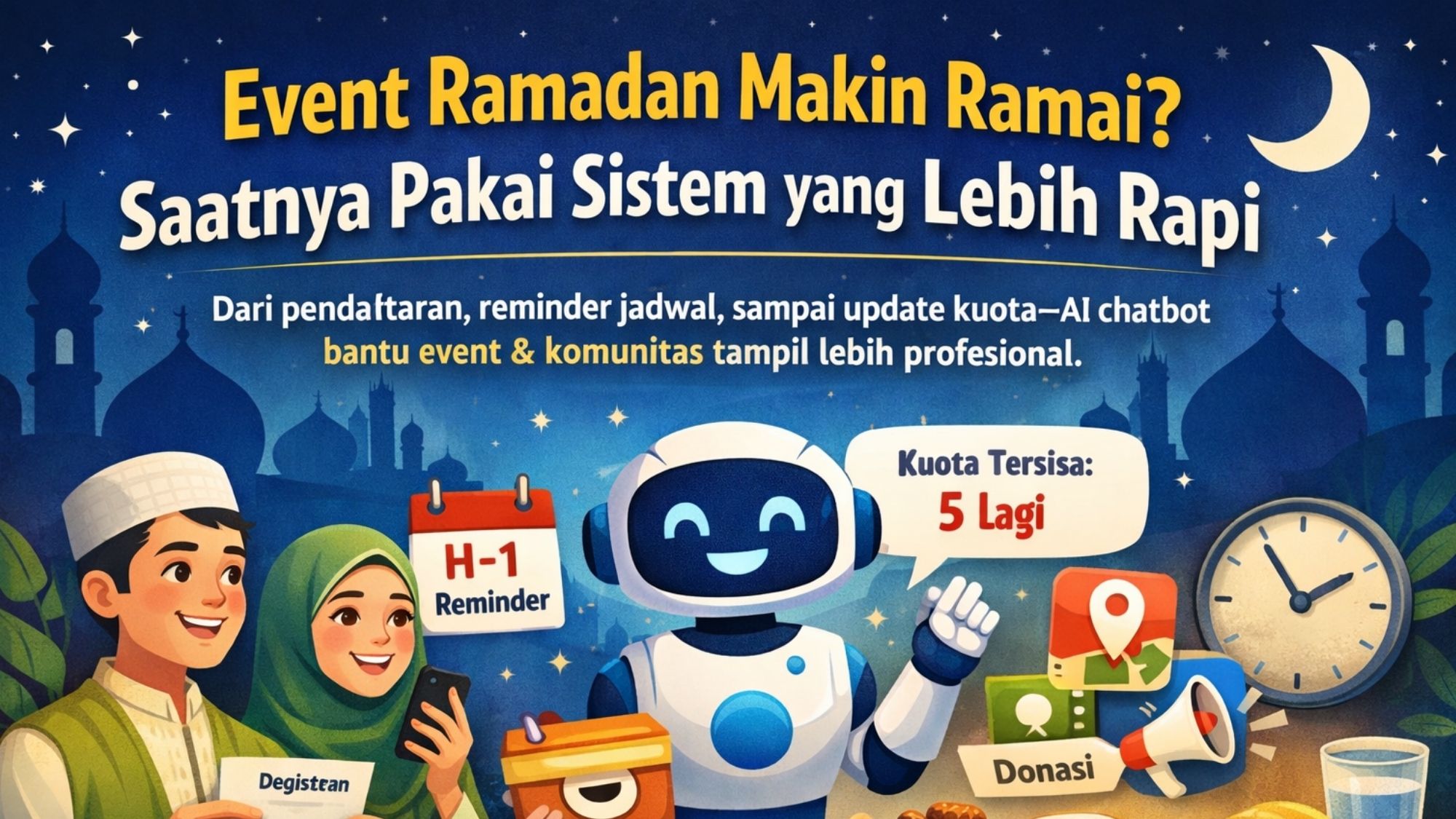 Event & Komunitas Ramadan Makin Ramai? AI Chatbot Bisa Jadi “Tim Admin Digital” yang Bikin Semua Lebih Rapi