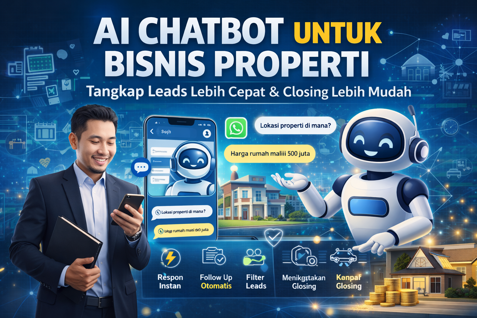 AI Chatbot untuk Bisnis Properti: Tangkap Leads Lebih Cepat & Closing Lebih Mudah