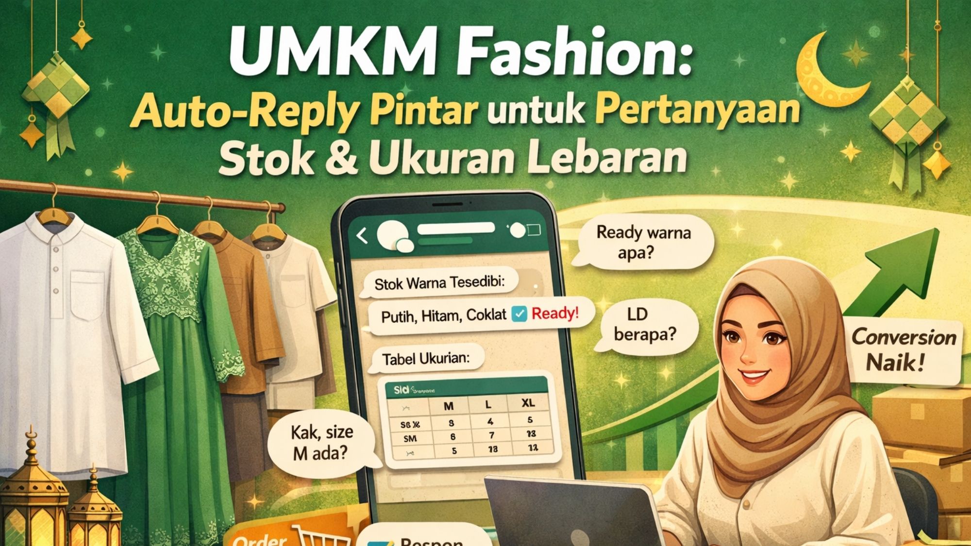 UMKM Fashion: Auto-Reply Pintar untuk Pertanyaan Stok & Ukuran Lebaran