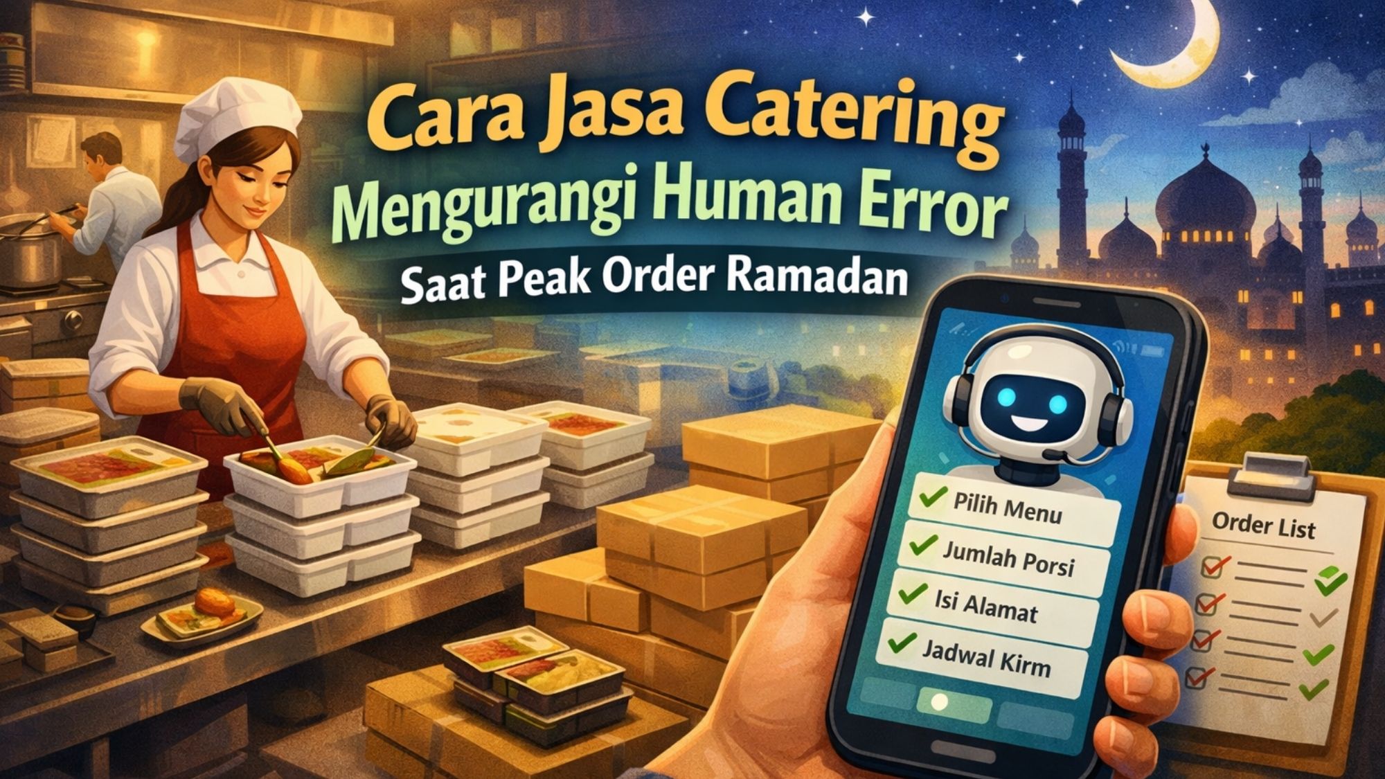 Cara Jasa Catering Mengurangi Human Error Saat Peak Order Ramadan