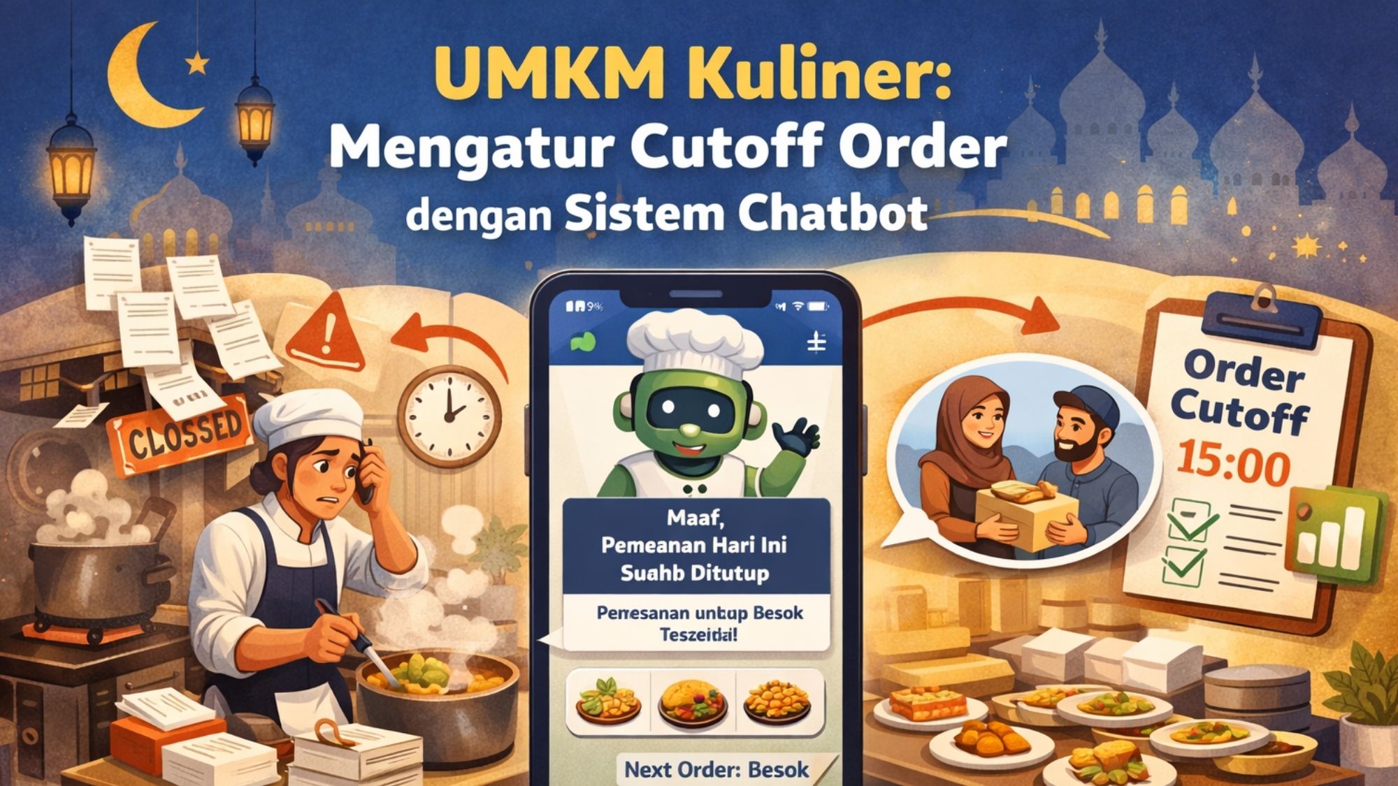 UMKM Kuliner: Mengatur Cutoff Order dengan Sistem Chatbot