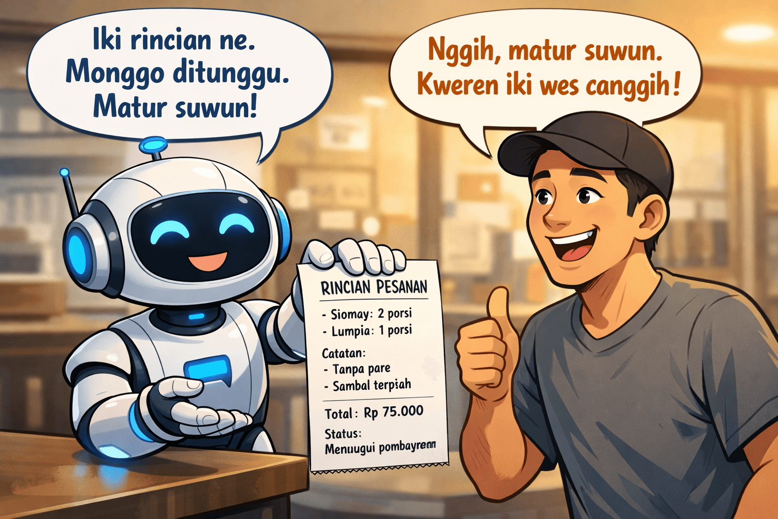 Rincian Pesanan Jadi Lebih Mudah dengan Bantuan AI Chatbot