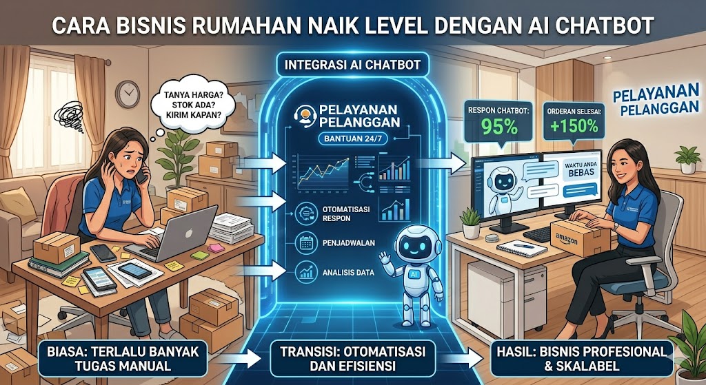 Cara Bisnis Rumahan Naik Level dengan AI Chatbot