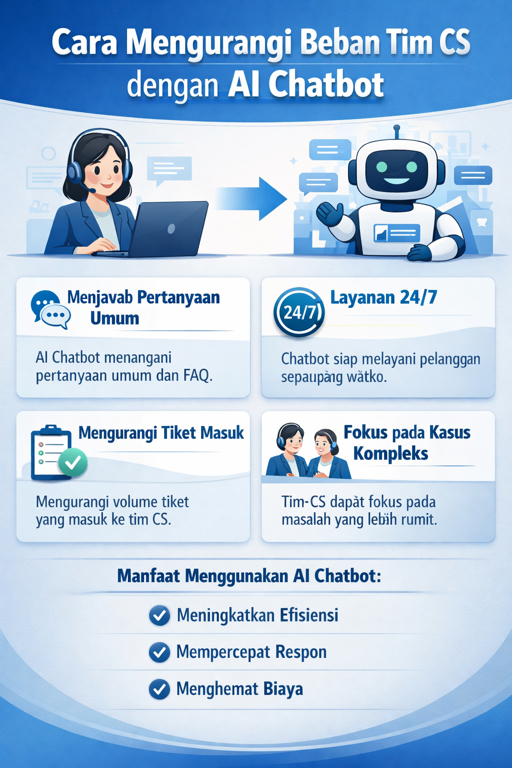 Cara AI Chatbot Mengurangi Beban Tim CS Secara Efektif