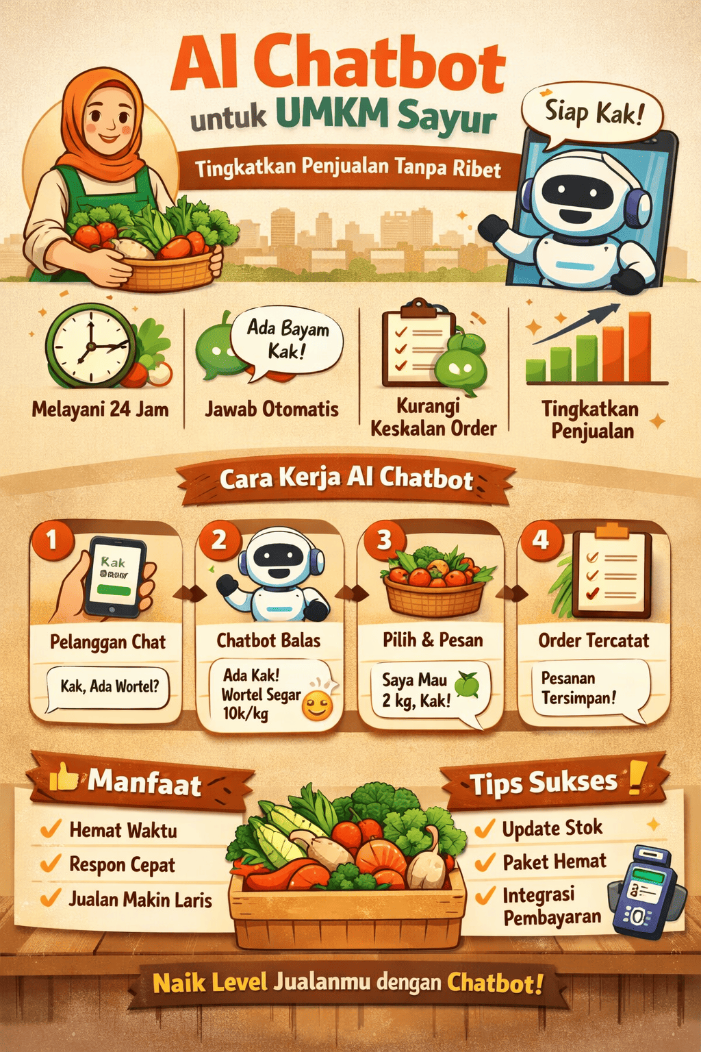 AI Chatbot untuk UMKM Sayur: Solusi Cerdas Tingkatkan Penjualan Tanpa Ribet