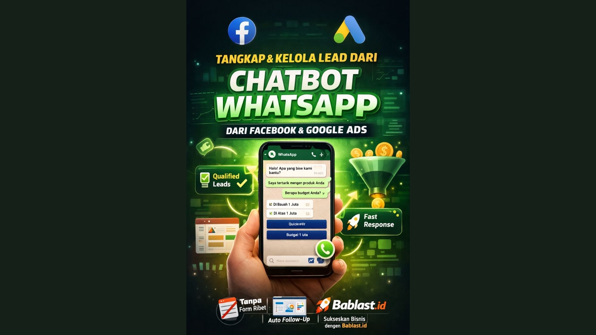 Cara Maksimalkan Chatbot WhatsApp untuk Tangkap & Kelola Lead dari Facebook & Google Ads
