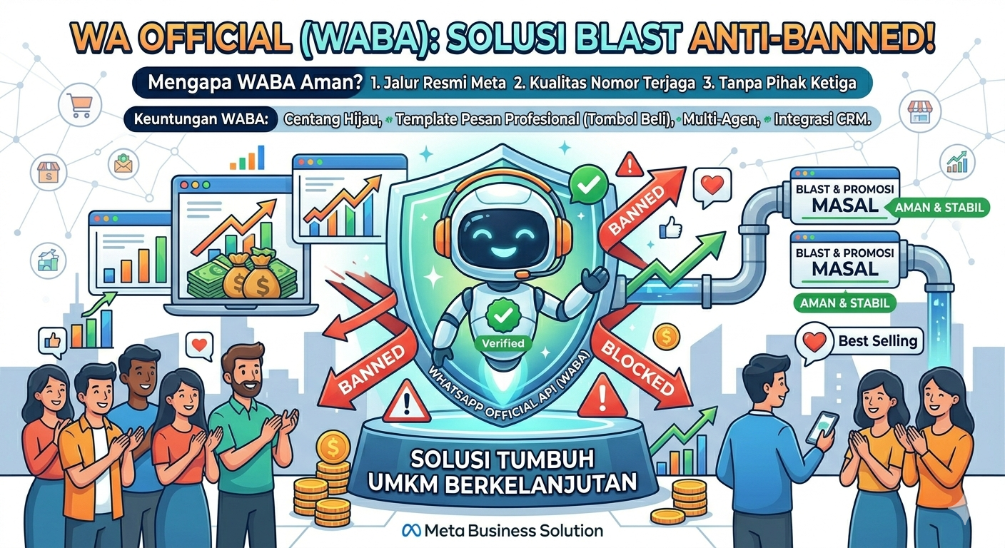 WhatsApp Official API (WABA): Solusi Blast Aman dan Anti-Banned untuk Bisnis