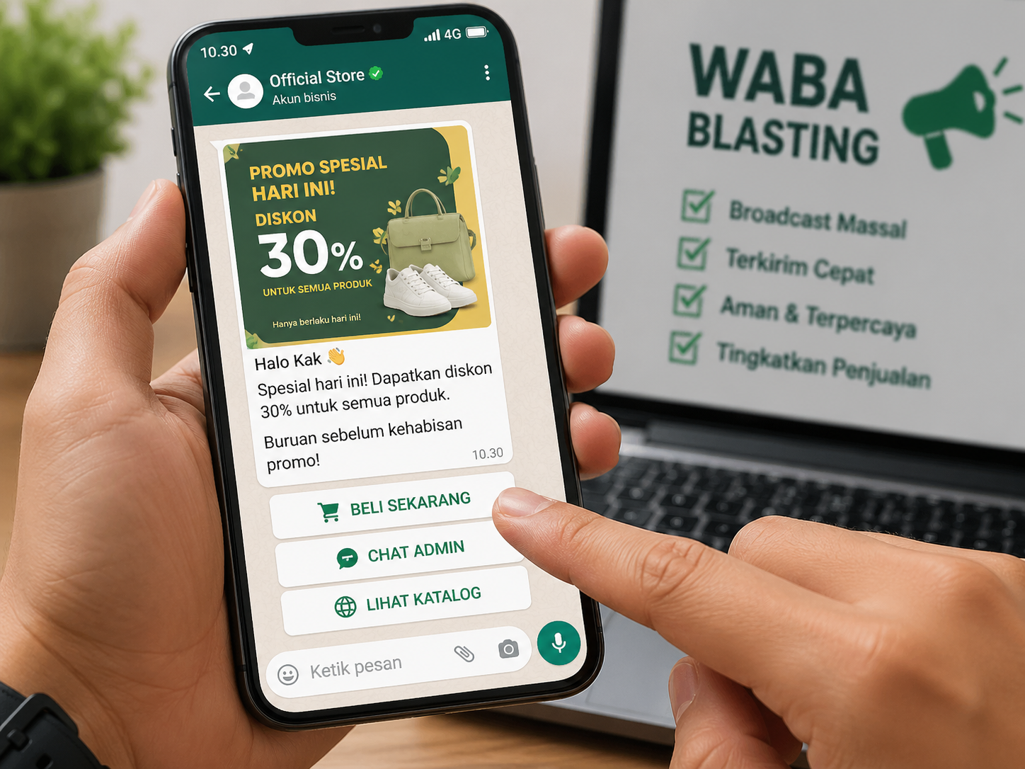 Alasan kenapa tombol CTA hanya ada di WABA