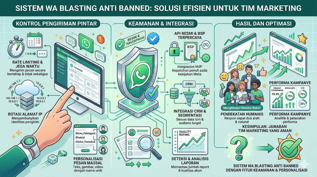 Sistem WA Blasting Anti Banned: Solusi Efisien untuk Tim Marketing