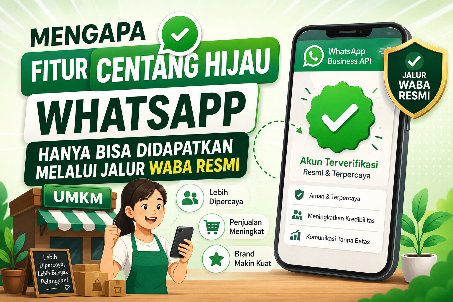 Mengapa Fitur Centang Hijau WhatsApp Hanya Bisa Didapatkan Melalui Jalur WABA Resmi