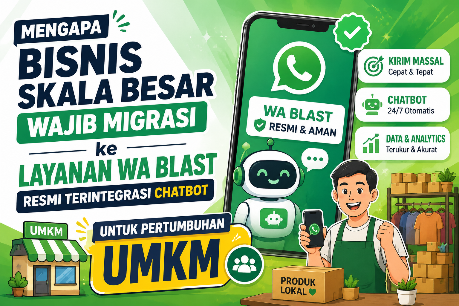 Mengapa Bisnis Skala Besar Wajib Migrasi ke Layanan WA Blast Resmi Terintegrasi Chatbot