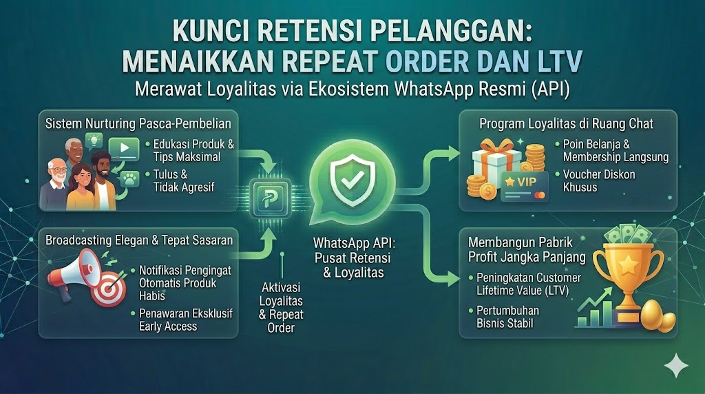 Kunci Retensi Pelanggan: Menaikkan Repeat Order dan Customer Lifetime Value via WhatsApp API