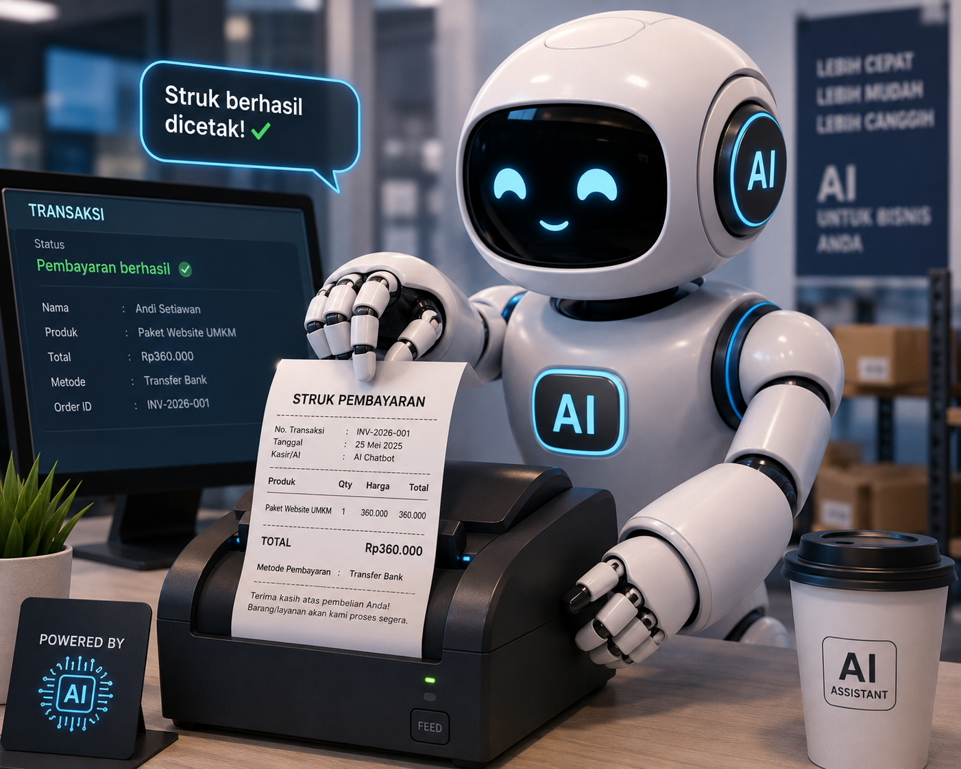 AI Chatbot Bisa Bikin Struk Otomatis? Ini Cara Kerjanya untuk Bisnis Modern