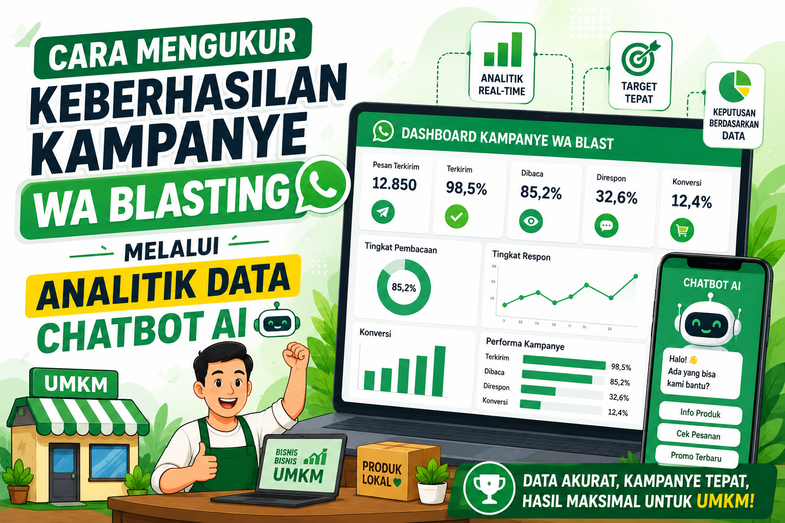 Cara Mengukur Keberhasilan Kampanye WA Blasting Melalui Analitik Data Chatbot AI