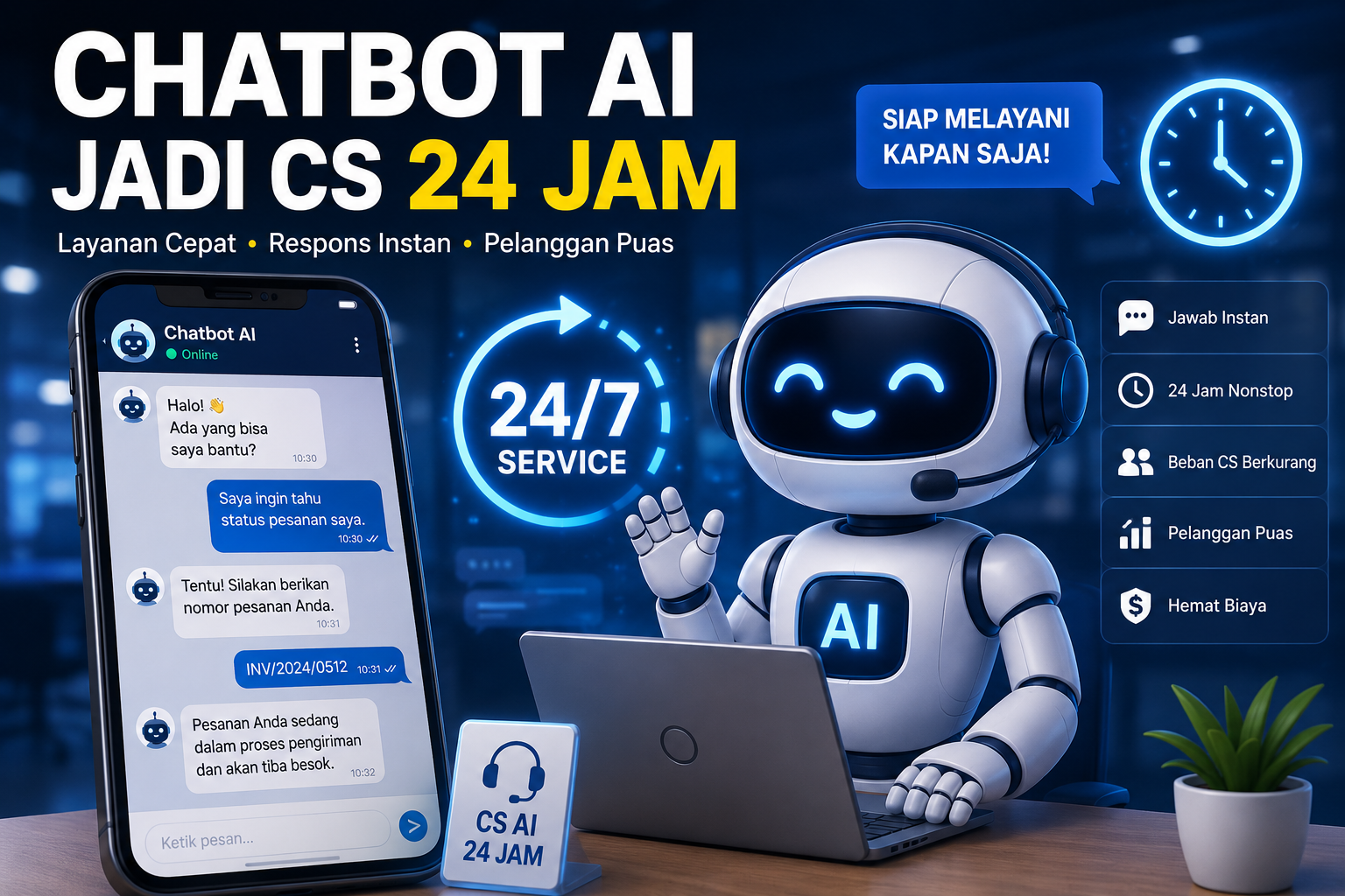 Chatbot AI Jadi CS 24 Jam: Solusi Layanan Pelanggan yang Cepat dan Efisien