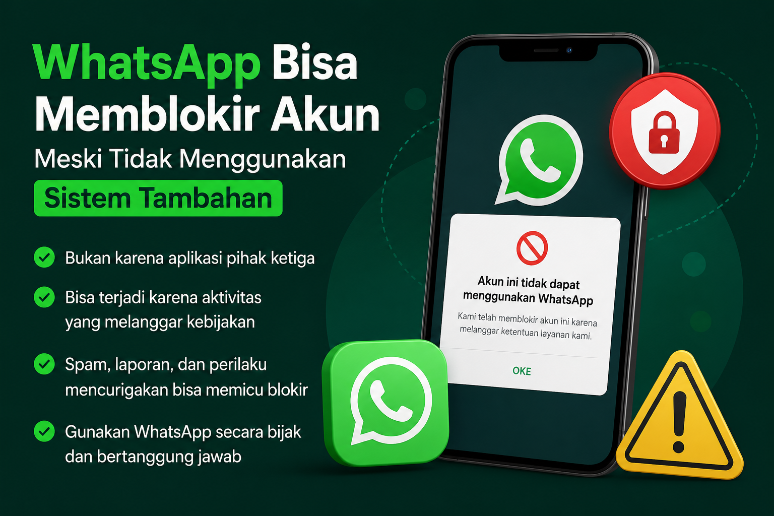 WhatsApp Bisa Memblokir Akun Meskipun Tanpa Menggunakan Sistem Tambahan