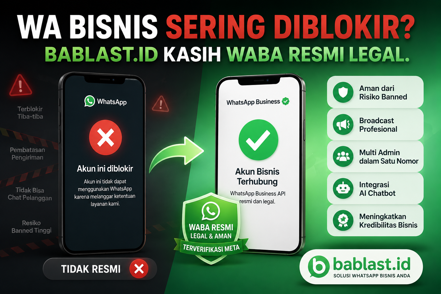 WA Bisnis Sering Diblokir? Bablast.id Kasih WABA Resmi Legal