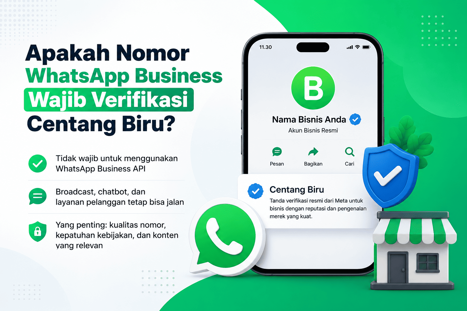 Apakah Nomor WhatsApp Business Wajib Verifikasi Centang Biru?