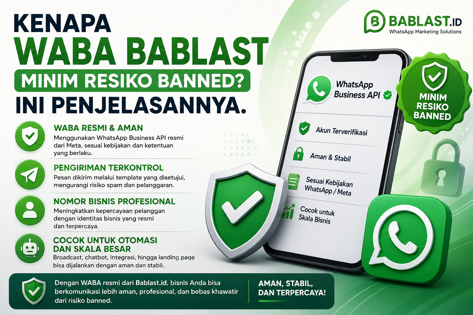 Kenapa WABA Bablast Minim Risiko Banned? Ini Penjelasannya