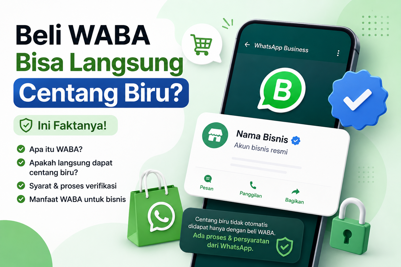 Beli WABA Bisa Langsung Dapat Centang Biru? Simak Faktanya Sebelum Membeli