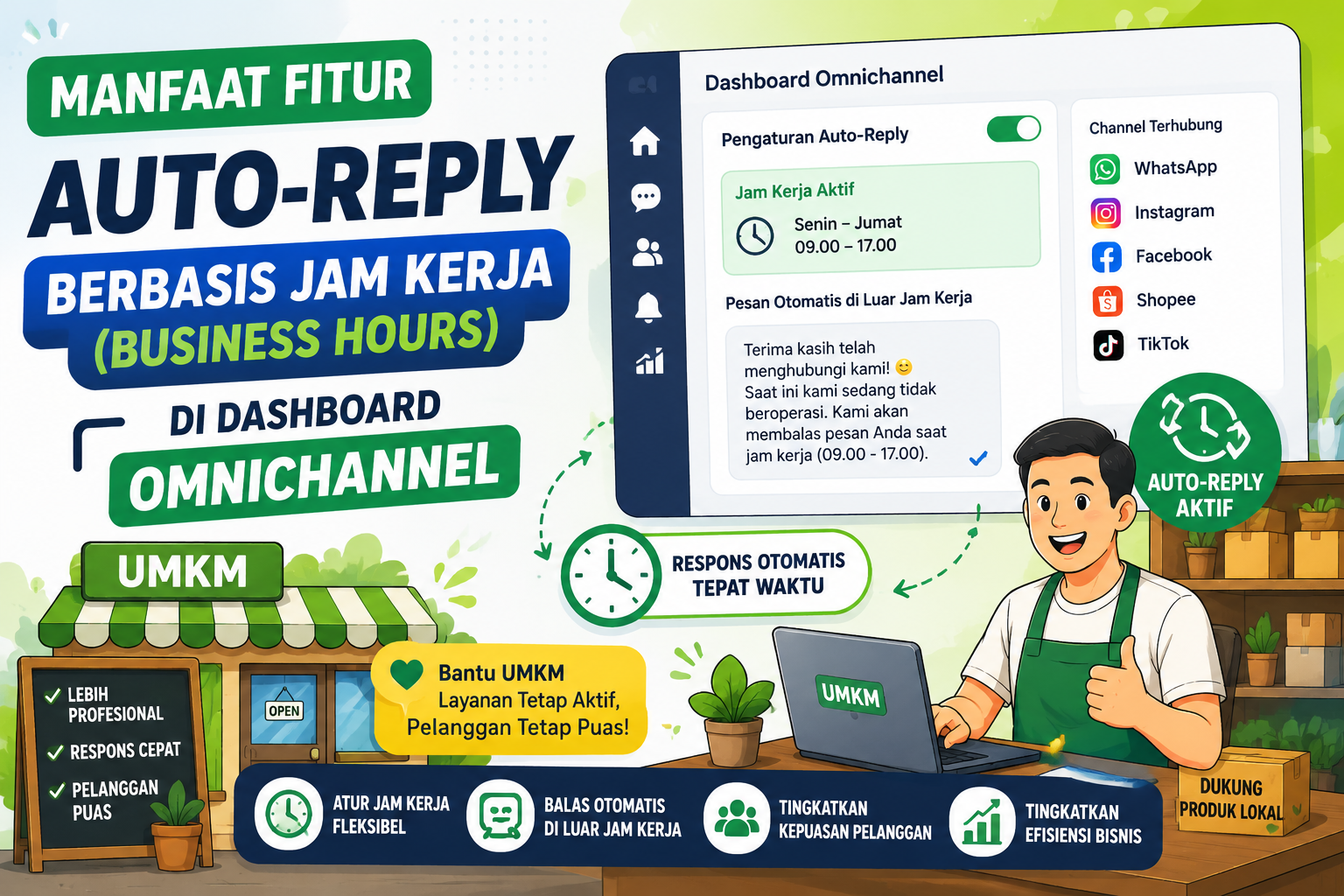 Manfaat Fitur Auto-Reply Berbasis Jam Kerja (Business Hours) di Dashboard Omnichannel