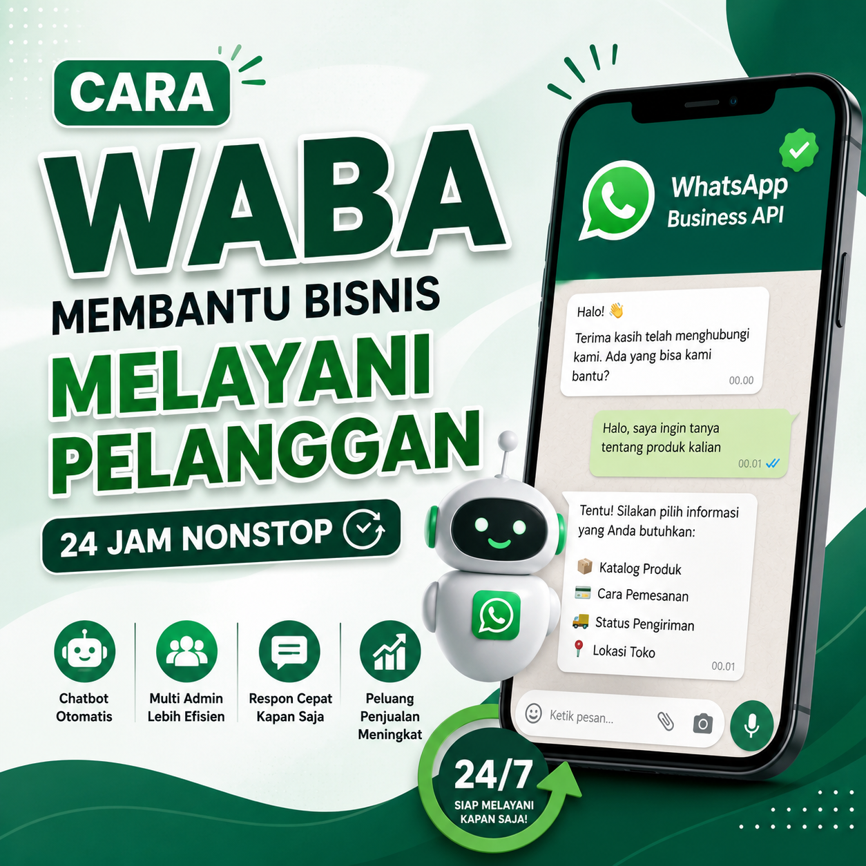 Cara WABA Membantu Bisnis Melayani Pelanggan 24 Jam Nonstop