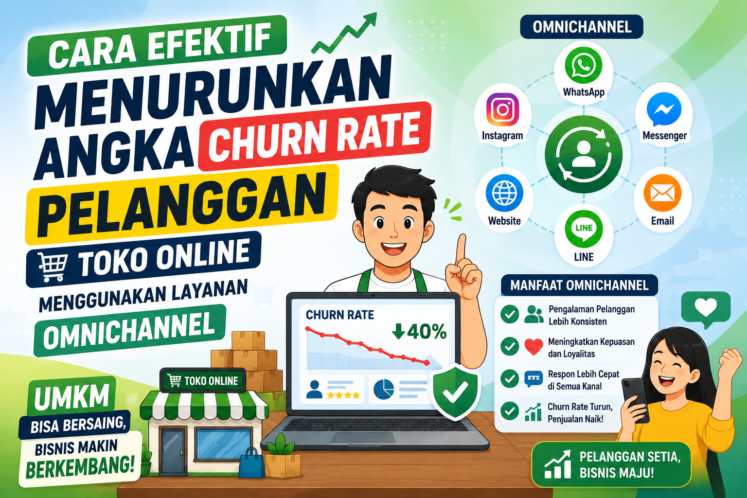 Cara Efektif Menurunkan Angka Churn Rate Pelanggan Toko Online Menggunakan Layanan Omnichannel
