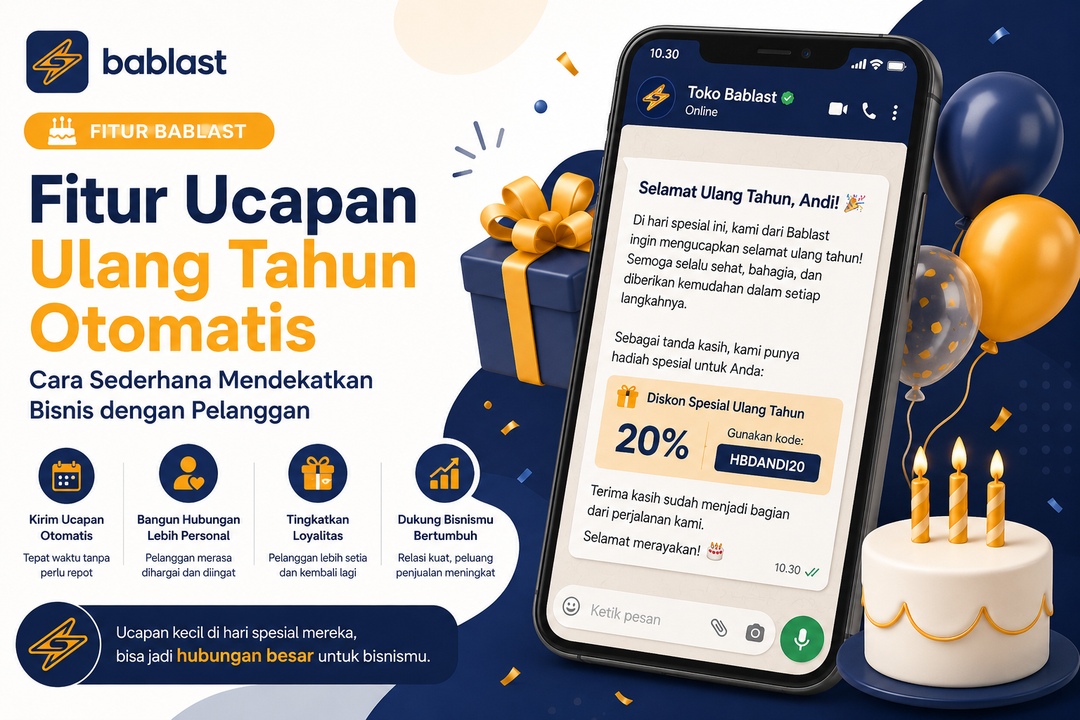 Fitur Ucapan Ulang Tahun Otomatis: Cara Sederhana Mendekatkan Bisnis dengan Pelanggan