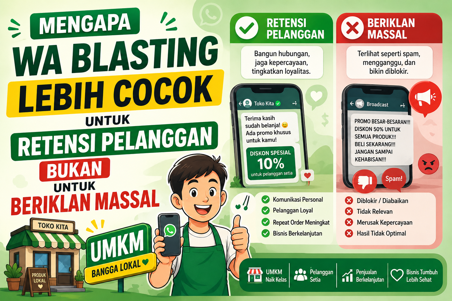 Mengapa WA Blasting Lebih Cocok untuk Retensi Pelanggan Bukan untuk Beriklan Massal
