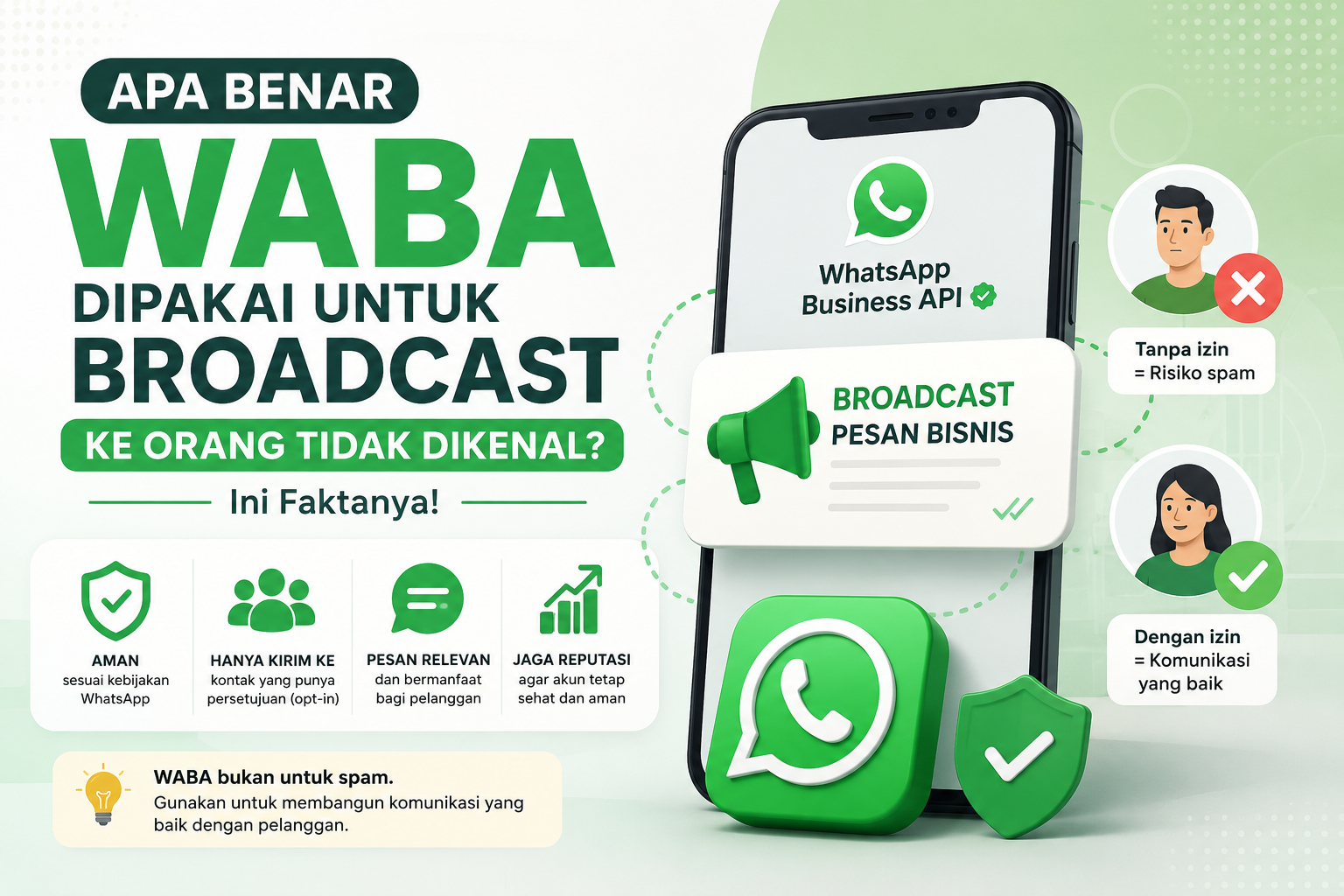 WABA Dipakai untuk Broadcast ke Orang Tidak Dikenal? Fakta dan Aturannya