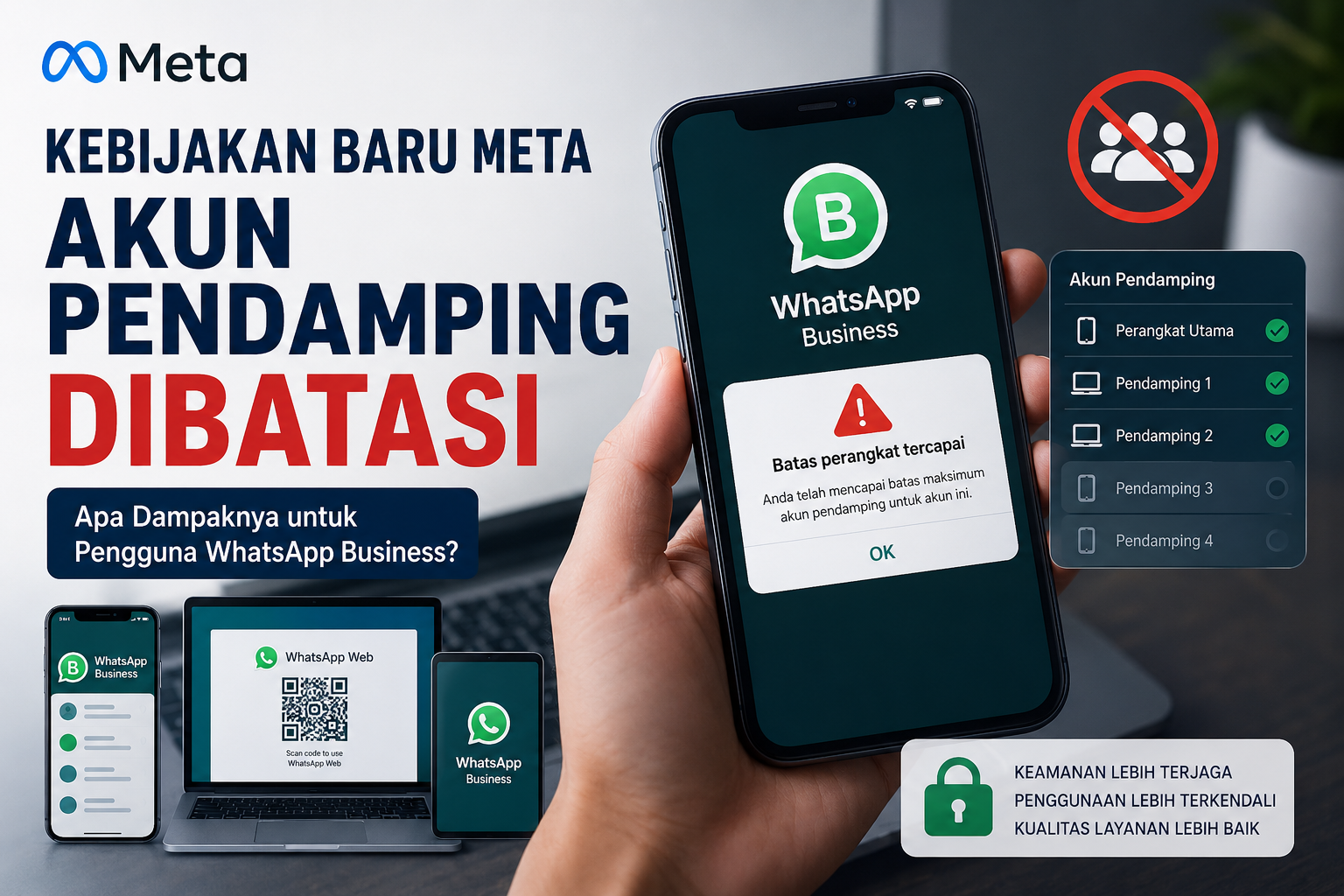 Kebijakan Baru Meta: Akun Pendamping Kini Dibatasi, Apa Dampaknya bagi Pengguna WhatsApp Business?