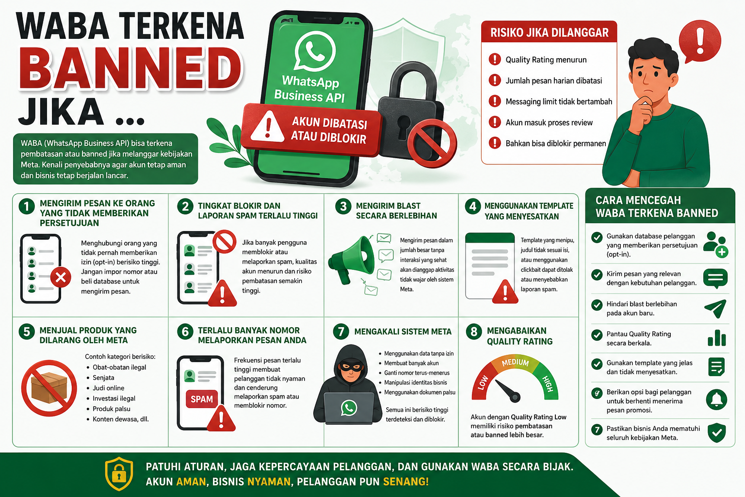 WABA Terkena Banned Jika Melakukan Hal Ini! Kenali Penyebabnya Sebelum Terlambat