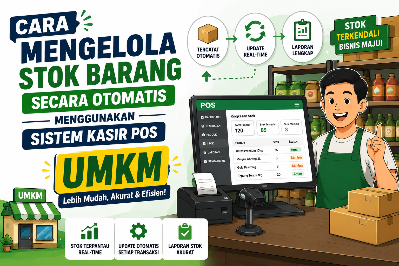 Cara Mengelola Stok Barang Secara Otomatis Menggunakan Sistem Kasir POS UMKM