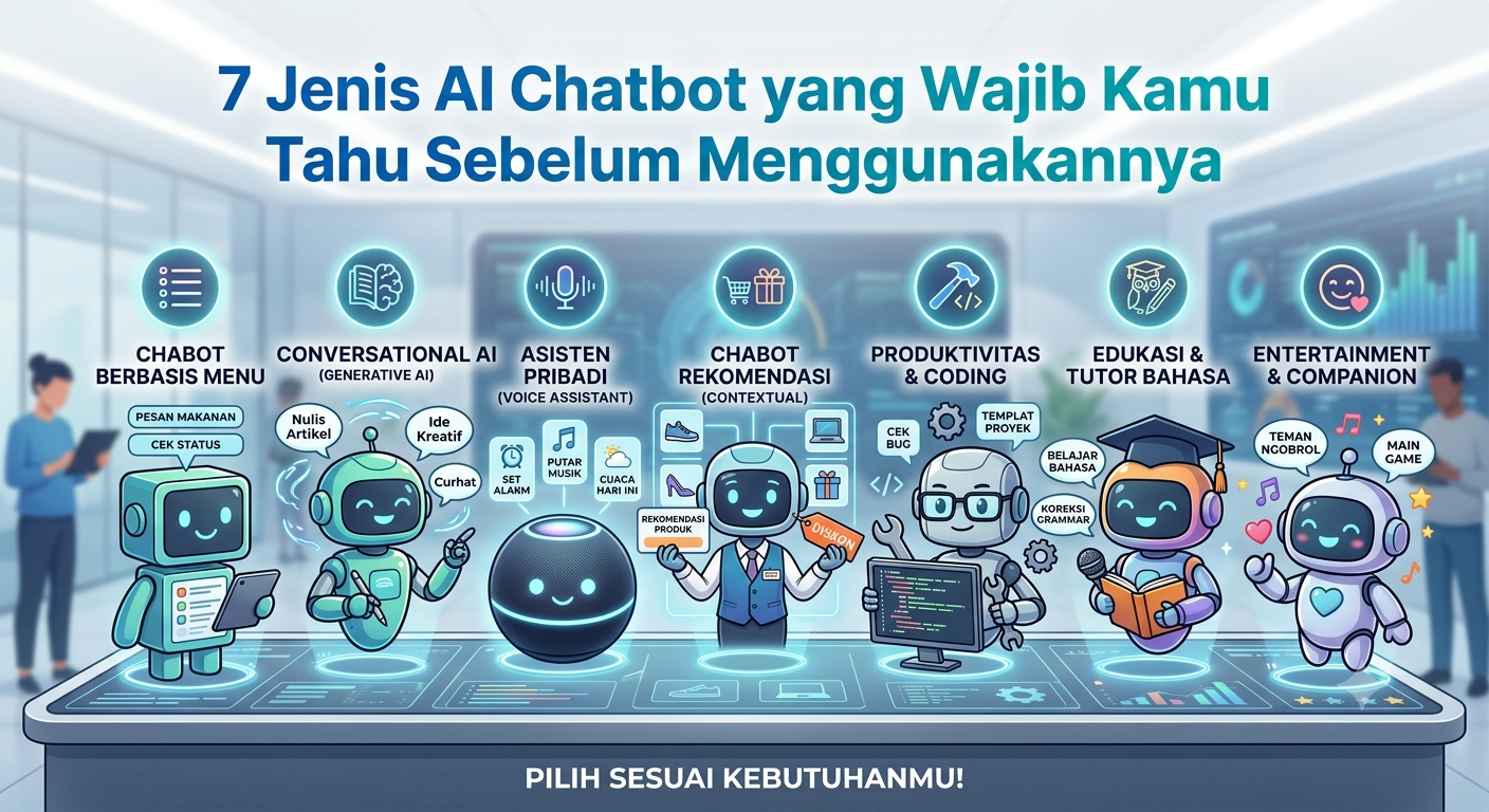 7 Jenis AI Chatbot yang Wajib Kamu Tahu Sebelum Menggunakannya