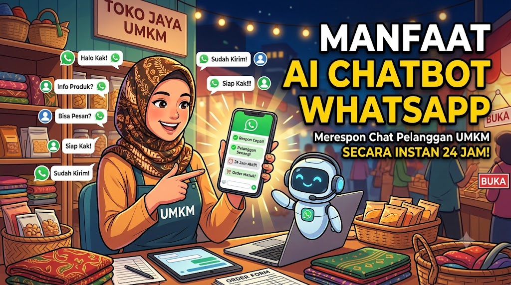 Manfaat AI Chatbot Whatsapp untuk Merespon Chat Pelanggan UMKM Secara Instan 24 Jam