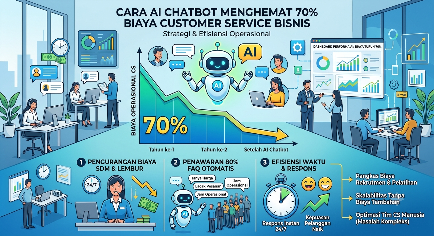 Cara AI Chatbot Menghemat 70% Biaya Customer Service Bisnis