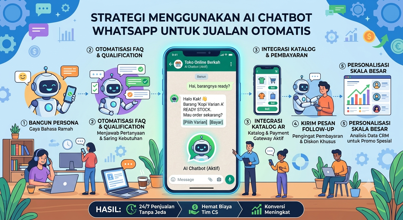 Strategi Menggunakan AI Chatbot WhatsApp untuk Jualan Otomatis