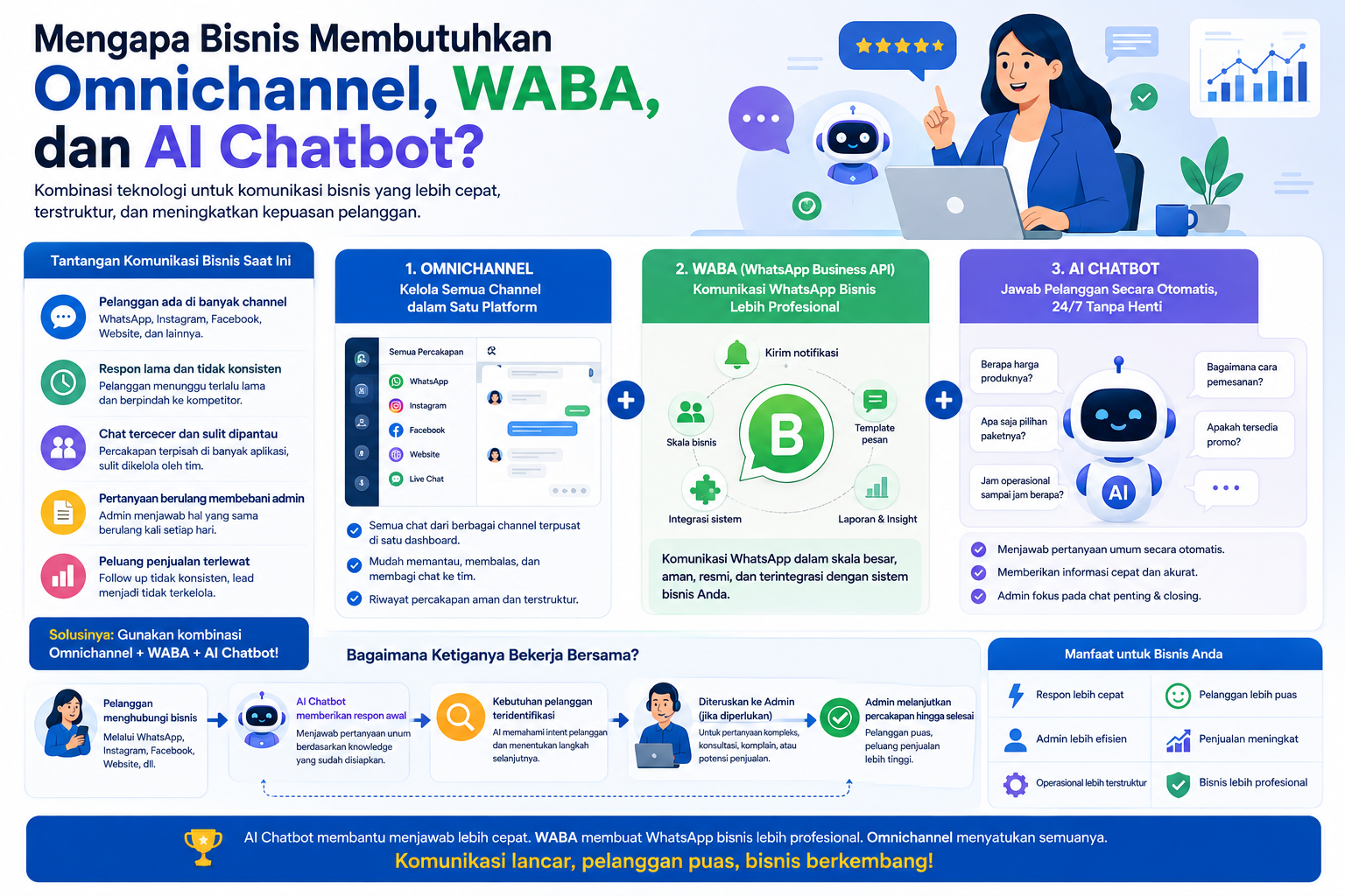  Mengapa Bisnis Membutuhkan Omnichannel, WABA, dan AI Chatbot?