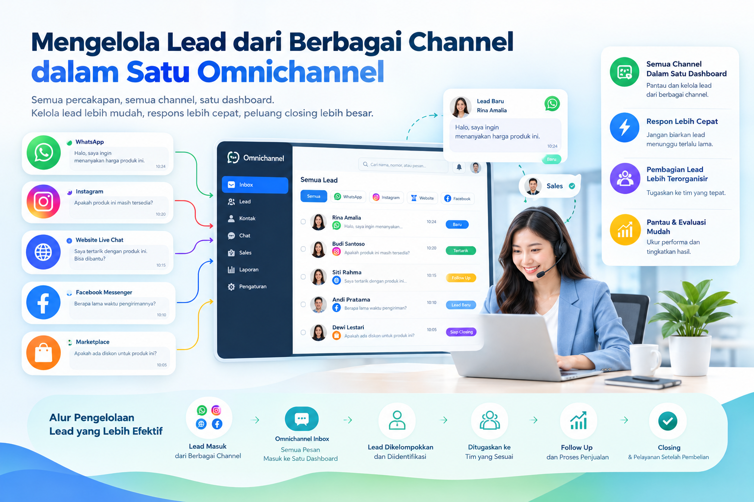 Mengelola Lead dari Berbagai Channel dalam Satu Omnichannel
