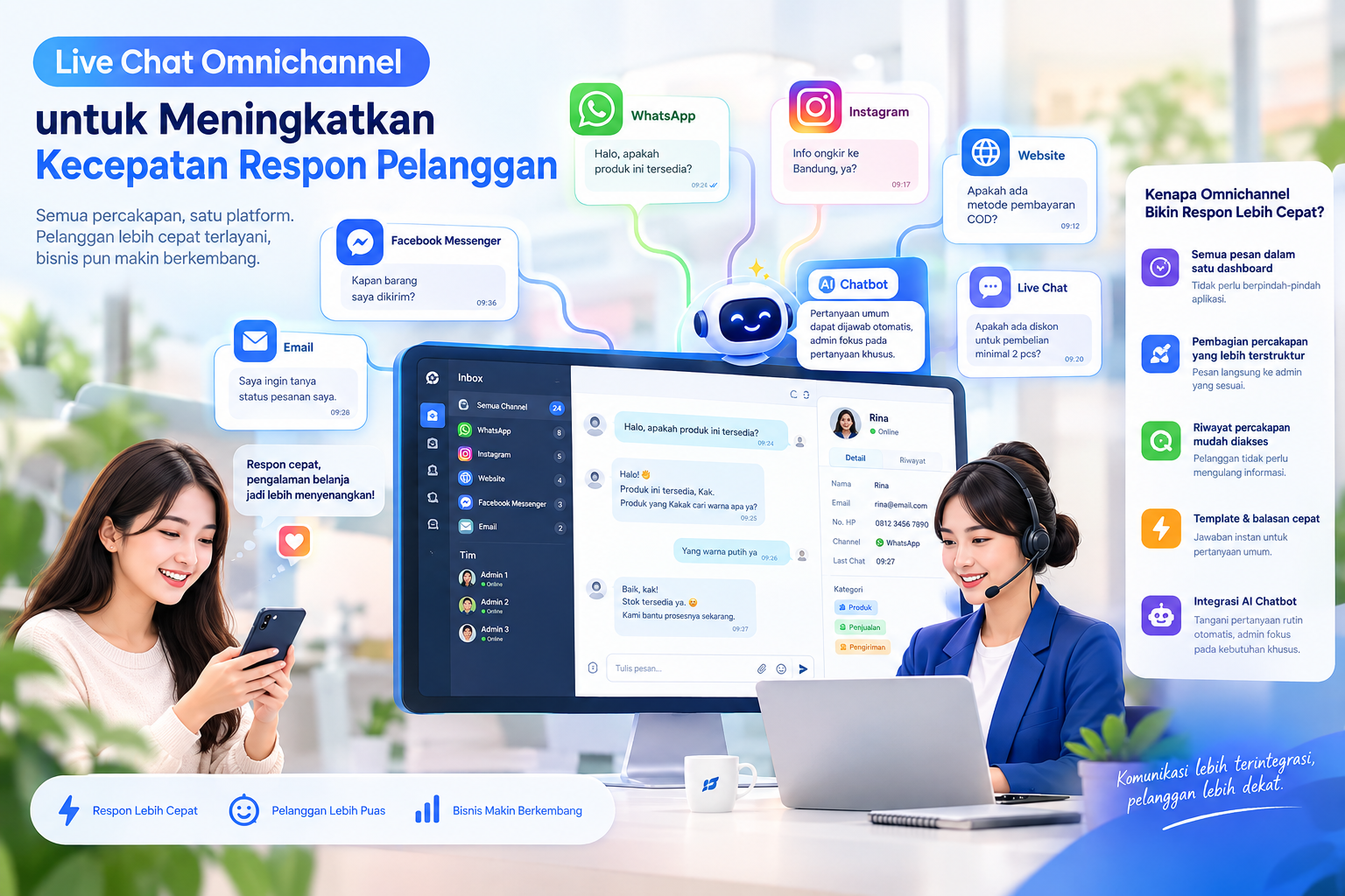  Live Chat Omnichannel untuk Meningkatkan Kecepatan Respon Pelanggan