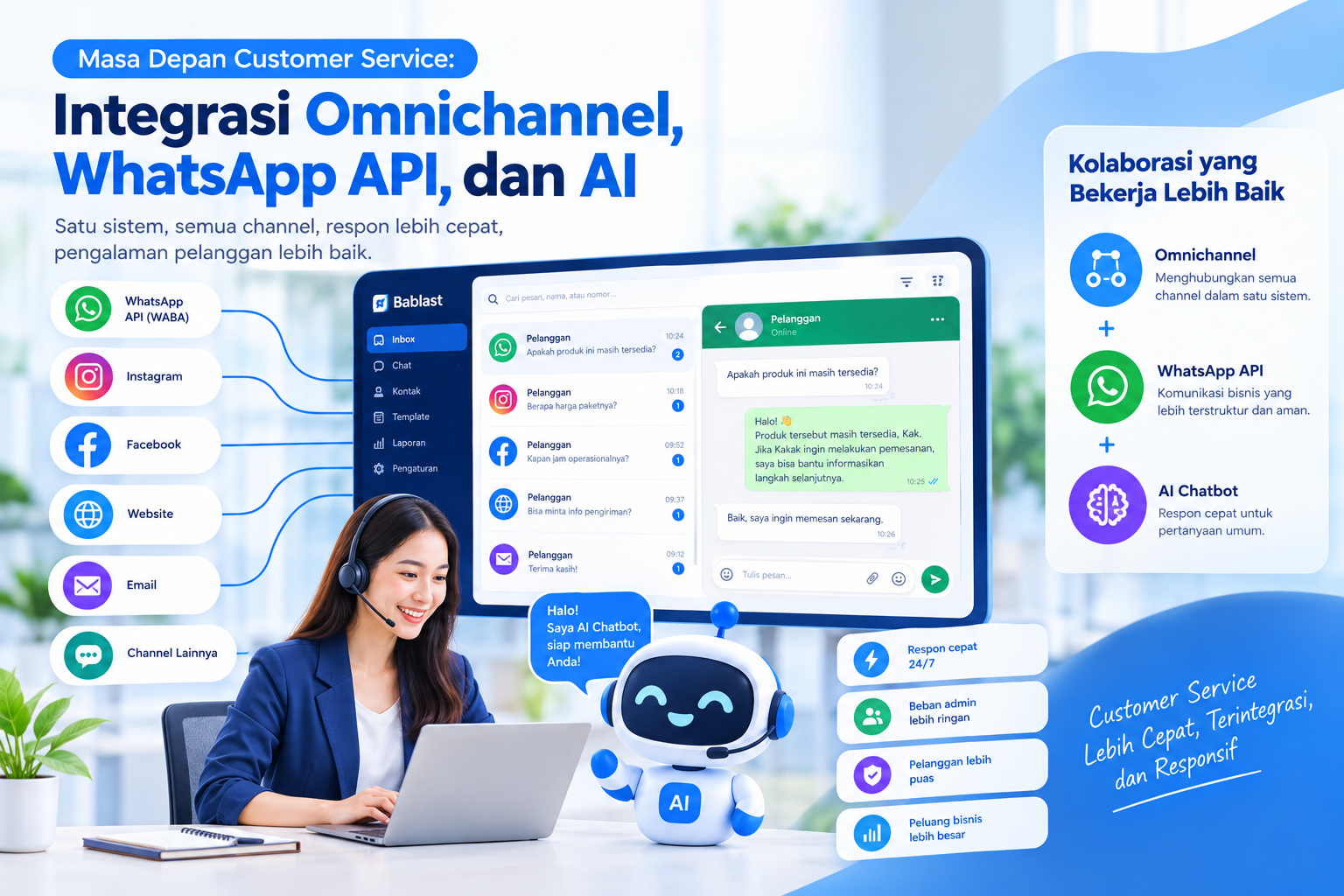 Masa Depan Customer Service: Integrasi Omnichannel, WhatsApp API, dan AI
