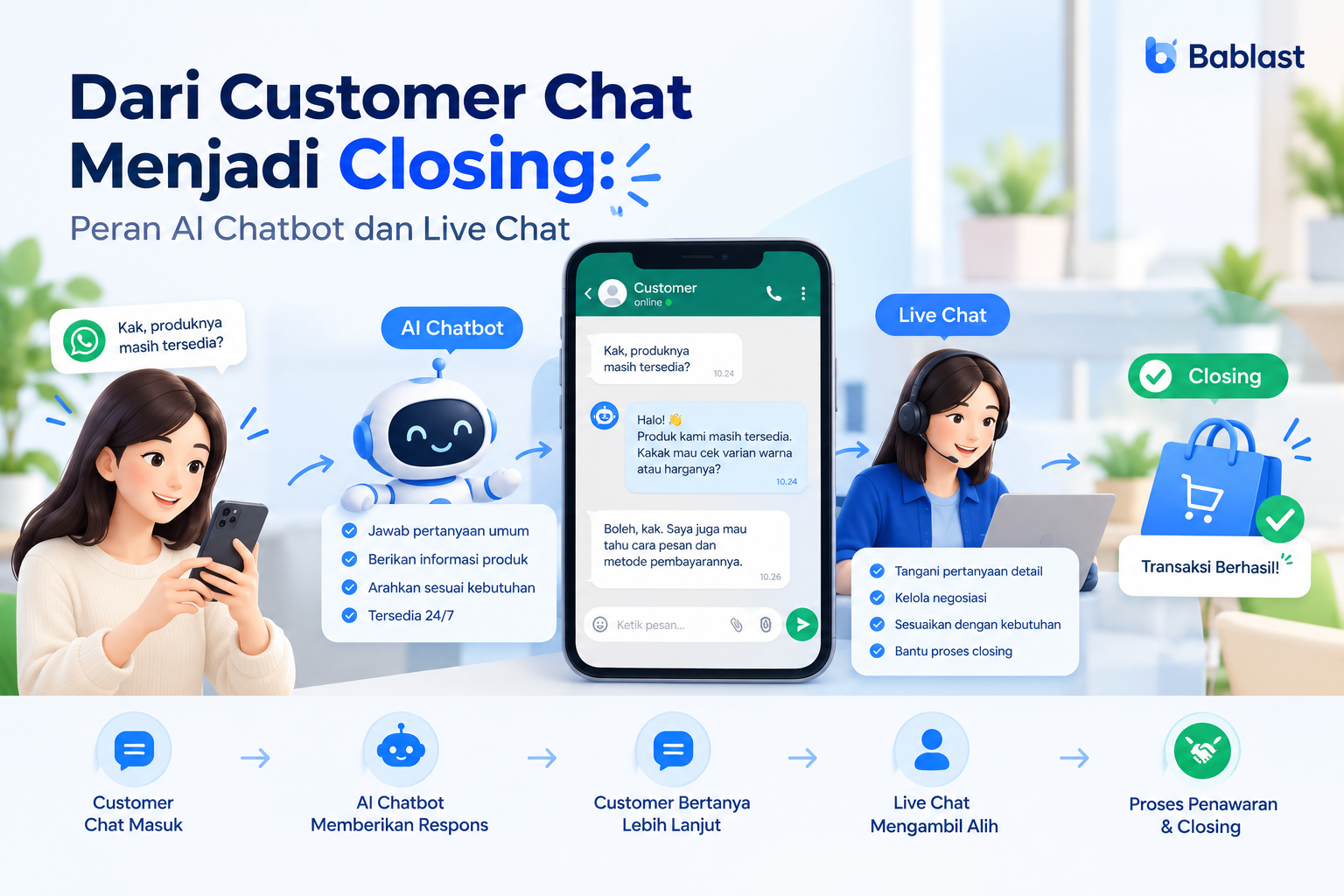  Dari Customer Chat Menjadi Closing: Peran AI Chatbot dan Live Chat