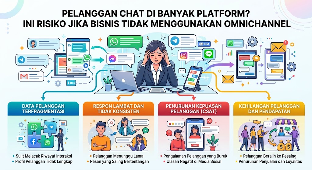 Pelanggan Chat di Banyak Platform? Ini Risiko Jika Bisnis Tidak Menggunakan Omnichannel