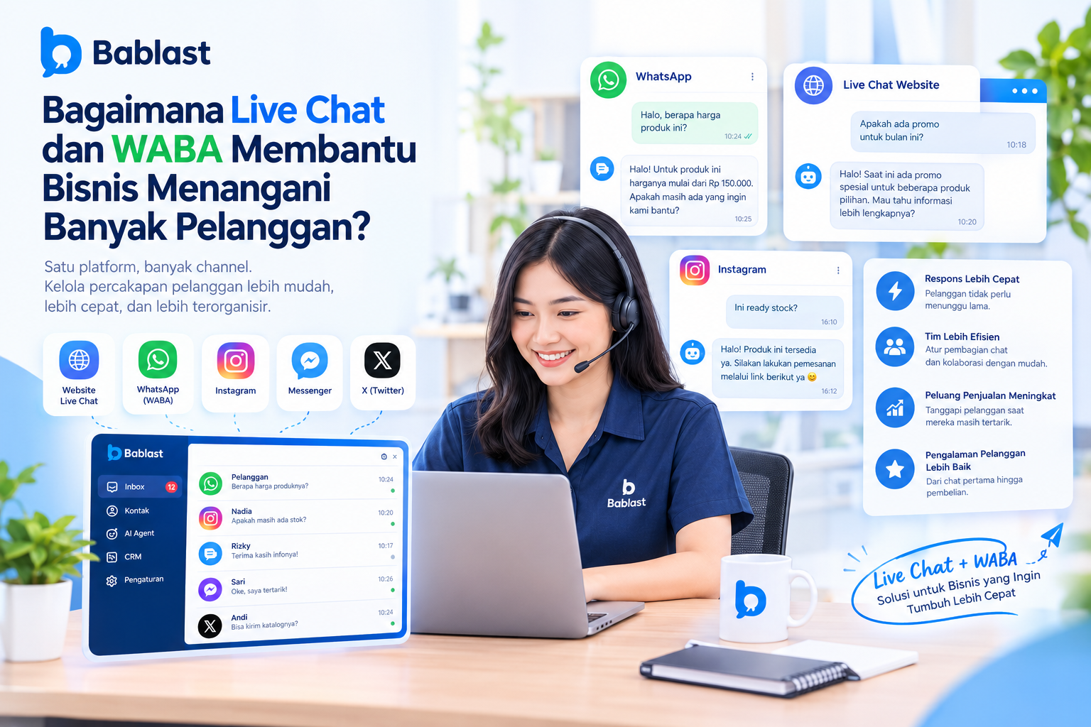 Bagaimana Live Chat dan WABA Membantu Bisnis Menangani Banyak Pelanggan?