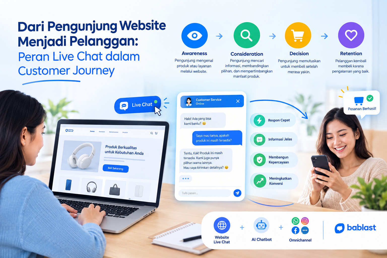  Dari Pengunjung Website Menjadi Pelanggan: Peran Live Chat dalam Customer Journey