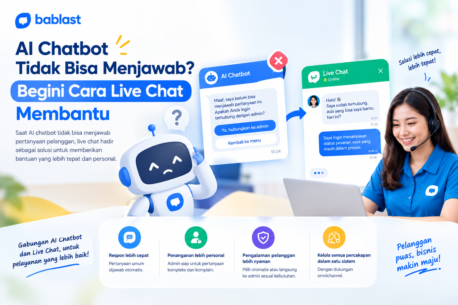  AI Chatbot Tidak Bisa Menjawab? Begini Cara Live Chat Membantu