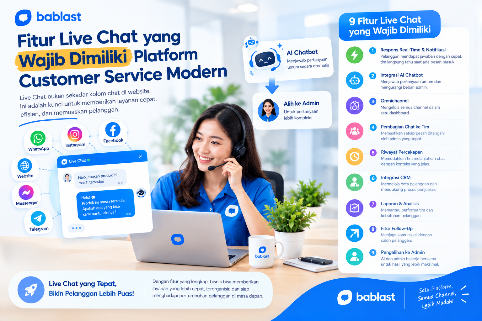 Fitur Live Chat yang Wajib Dimiliki Platform Customer Service Modern