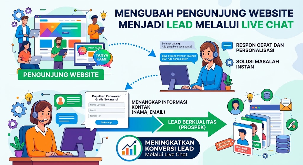 Mengubah Pengunjung Website Menjadi Lead melalui Live Chat