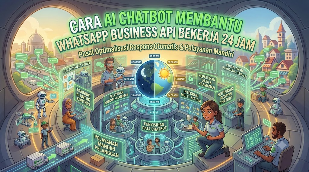 Cara AI Chatbot Membantu WhatsApp Business API Bekerja 24 Jam